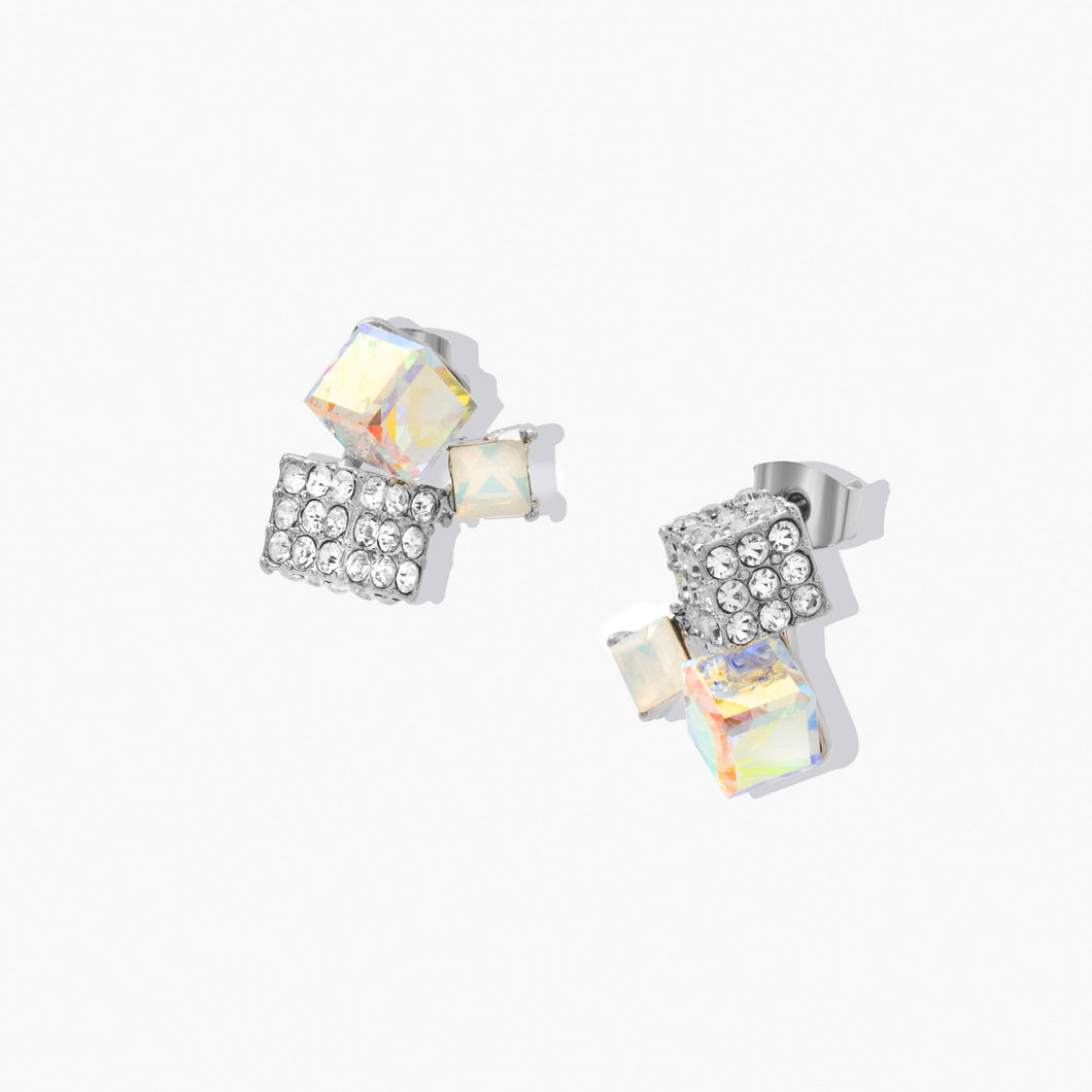 Artic Earrings Aurora Borealis, Crystal, White Opal Northern Lights Forever Crystals 