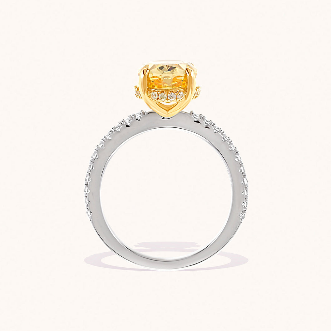 Astor Oval Ring Canary FOREVER STERLING FOREVER CRYSTALS 