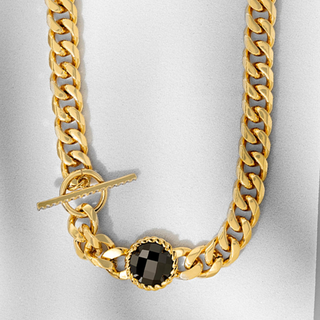 Bengal Necklace Gold Jet SAVAGE Forever Crystals 