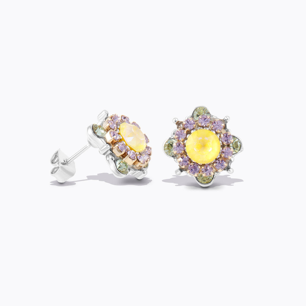 Bloom Earrings Multi Yellow TECHNICOLOR FANTASY FOREVER CRYSTALS 