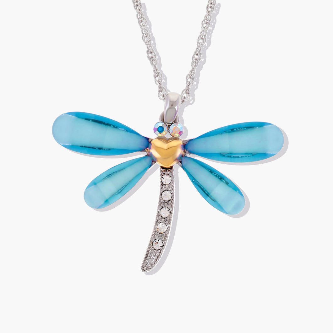 Classic Dragonfly Pendant Azure Blue VOIAGE FOREVER CRYSTALS 