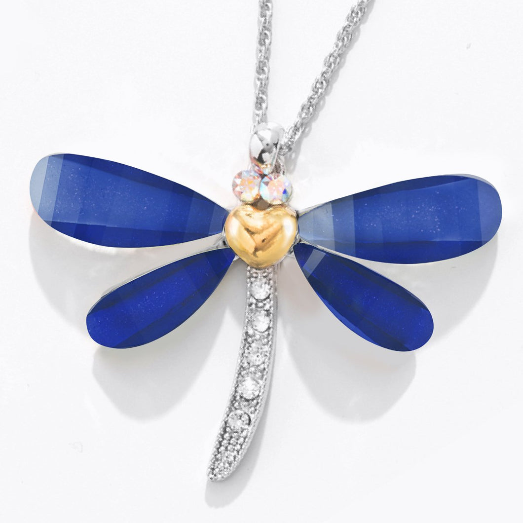 Classic Dragonfly Pendant Blue VOIAGE FOREVER CRYSTALS 