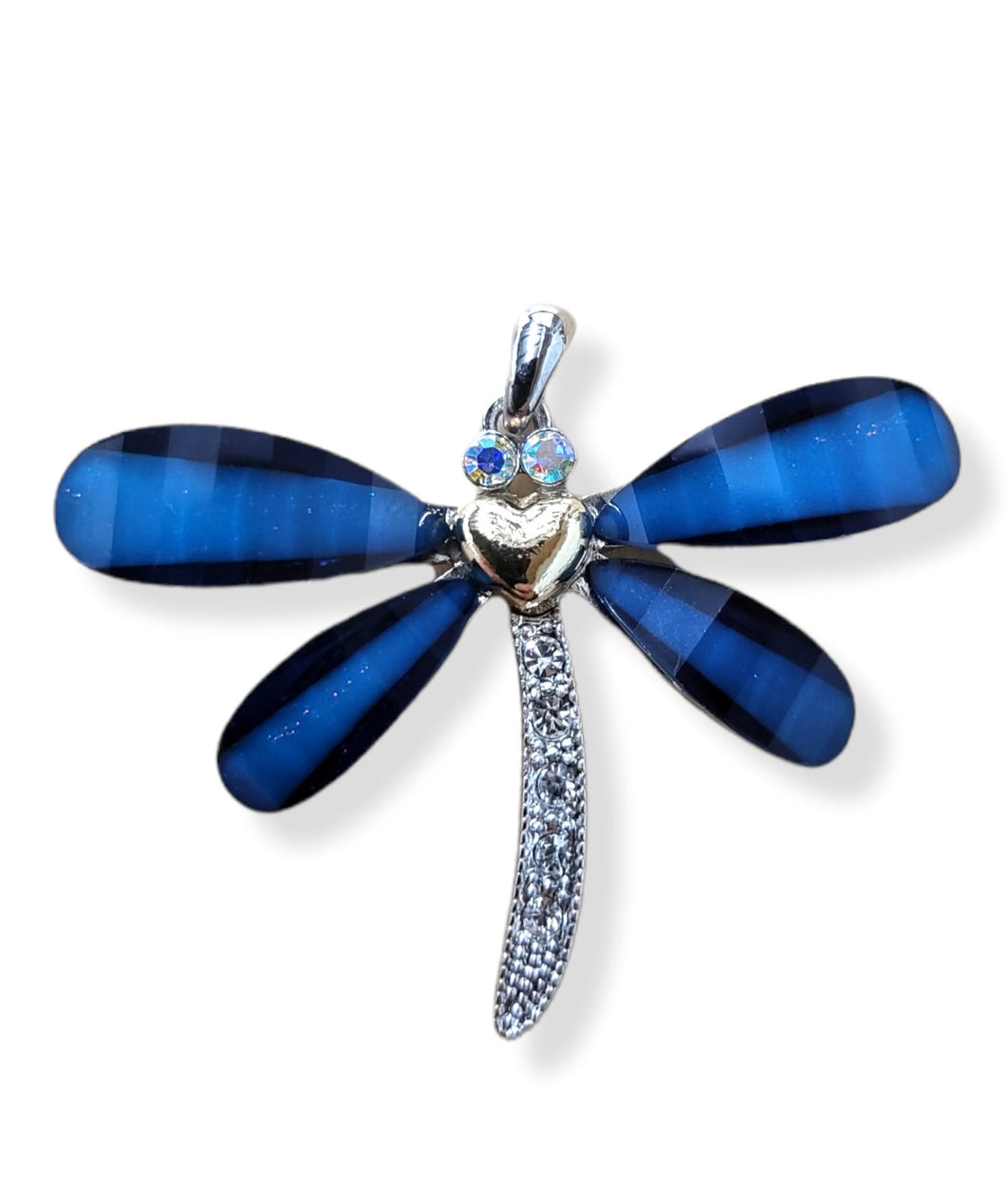 Classic Dragonfly Pendant Deep Blue VOIAGE FOREVER CRYSTALS 