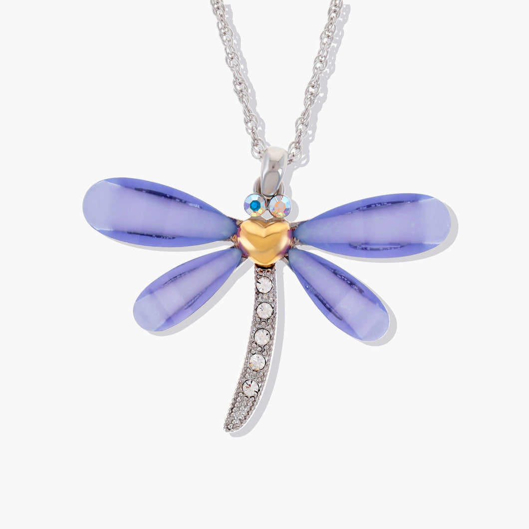 Classic Dragonfly Pendant Light Purple VOIAGE FOREVER CRYSTALS 