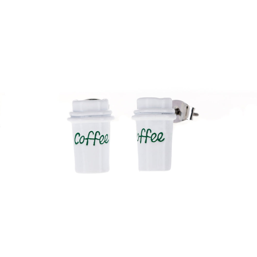 Coffee is life Cup Earrings COFFEELOVERS Forever Crystals 
