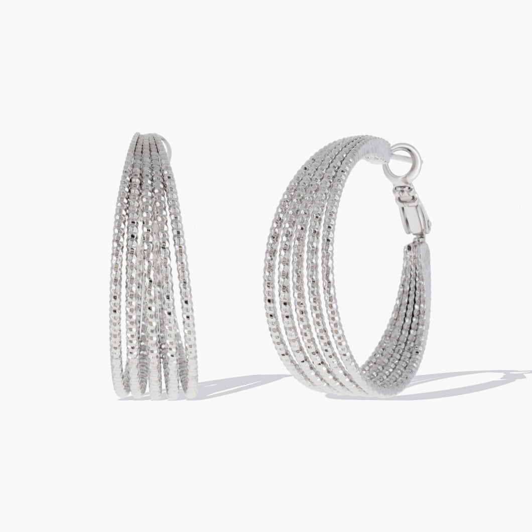 Constant Hoop Earring Silver Forevercrystals 