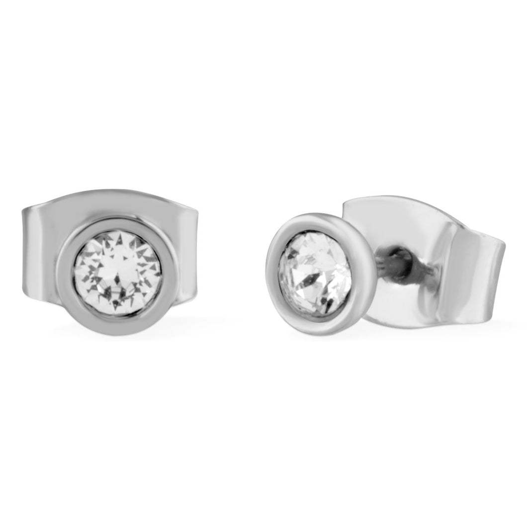 Denia Stud Earrings forevercrystals Silver 