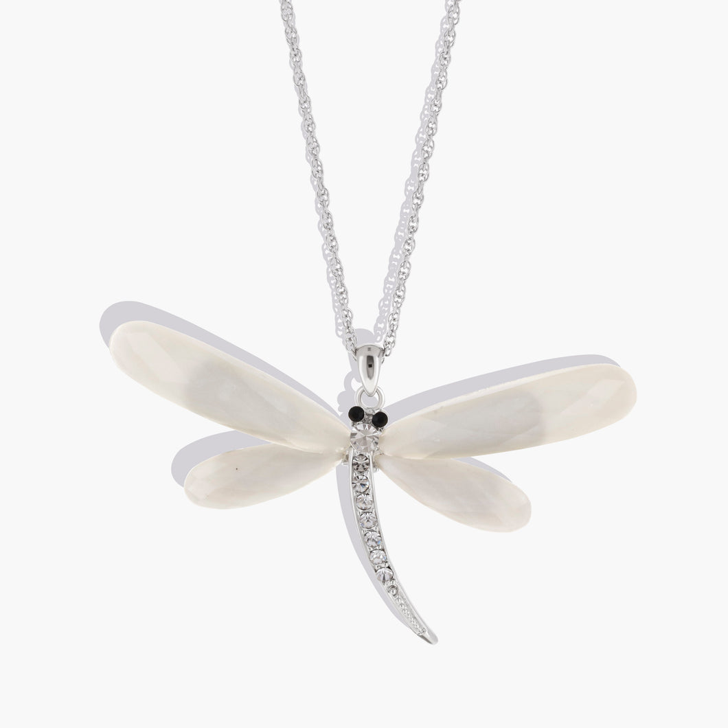 Embrace Dragonfly White Voiage Forever Crystals 