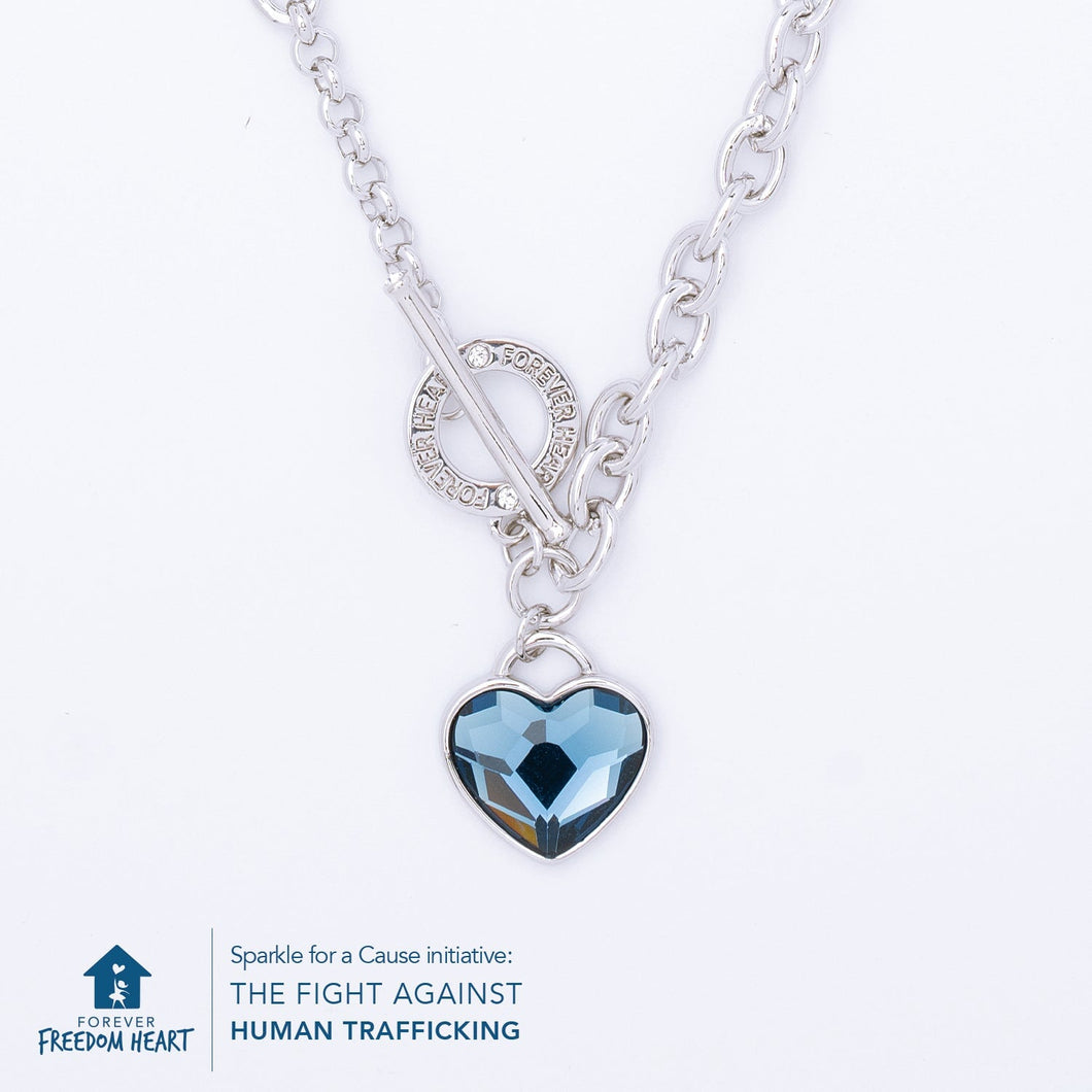 Forever Blue Heart Necklace Montana VOIAGE FOREVER CRYSTALS 