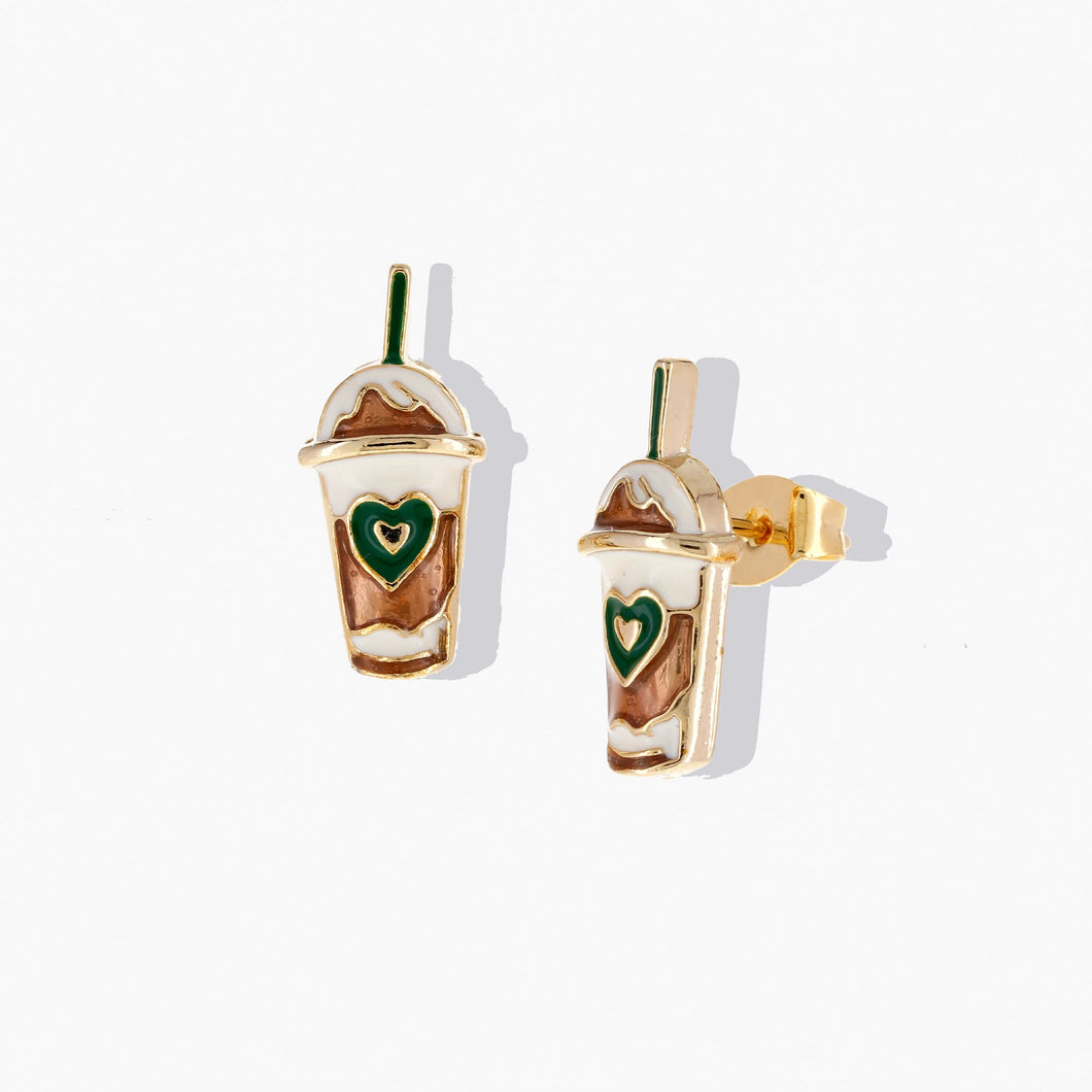 Frozen Coffee Love Earring Crème Earrings Forever Crystals 