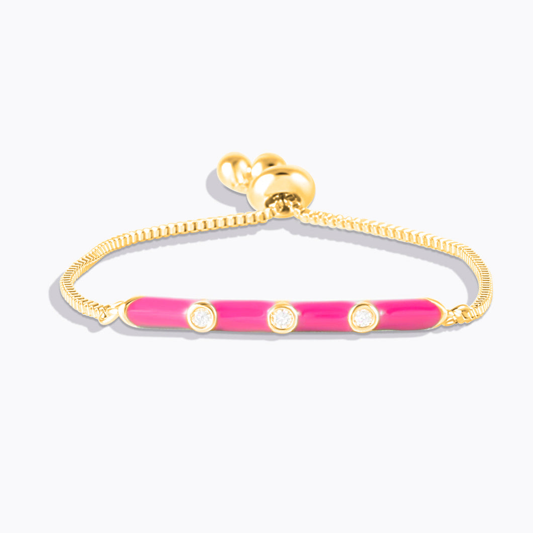 Glimmer Bracelet Gold Pink TECHNICOLOR FANTASY FOREVER CRYSTALS 