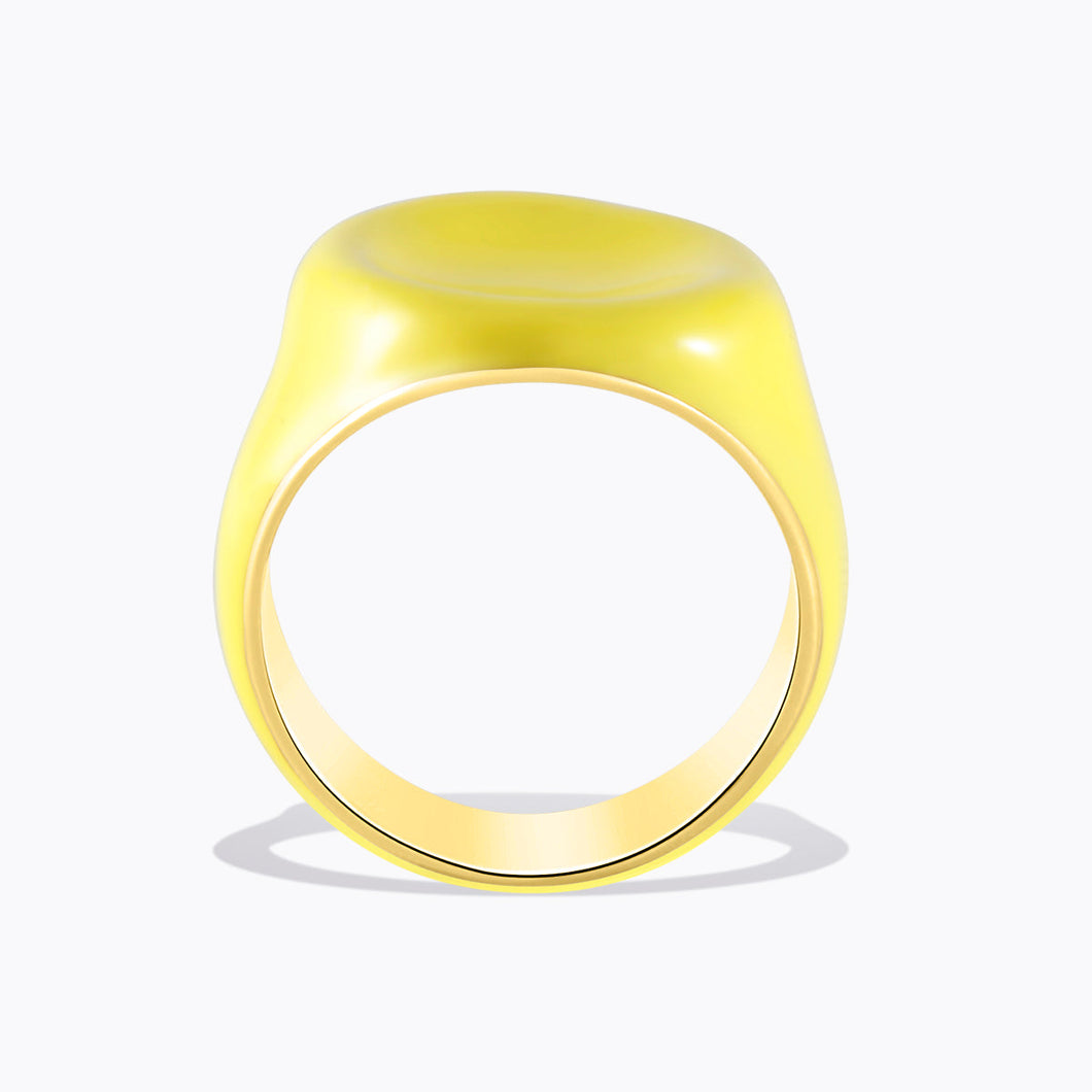 Glow Ring Gold Yellow TECHNICOLOR FANTASY FOREVER CRYSTALS 
