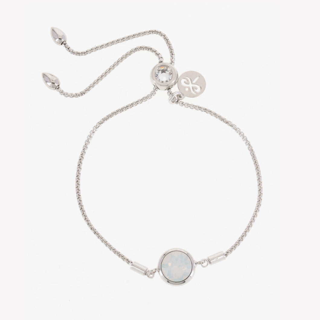 Grace Slider Bracelet White Opal ESSENTIALS CORE FOREVER CRYSTALS 