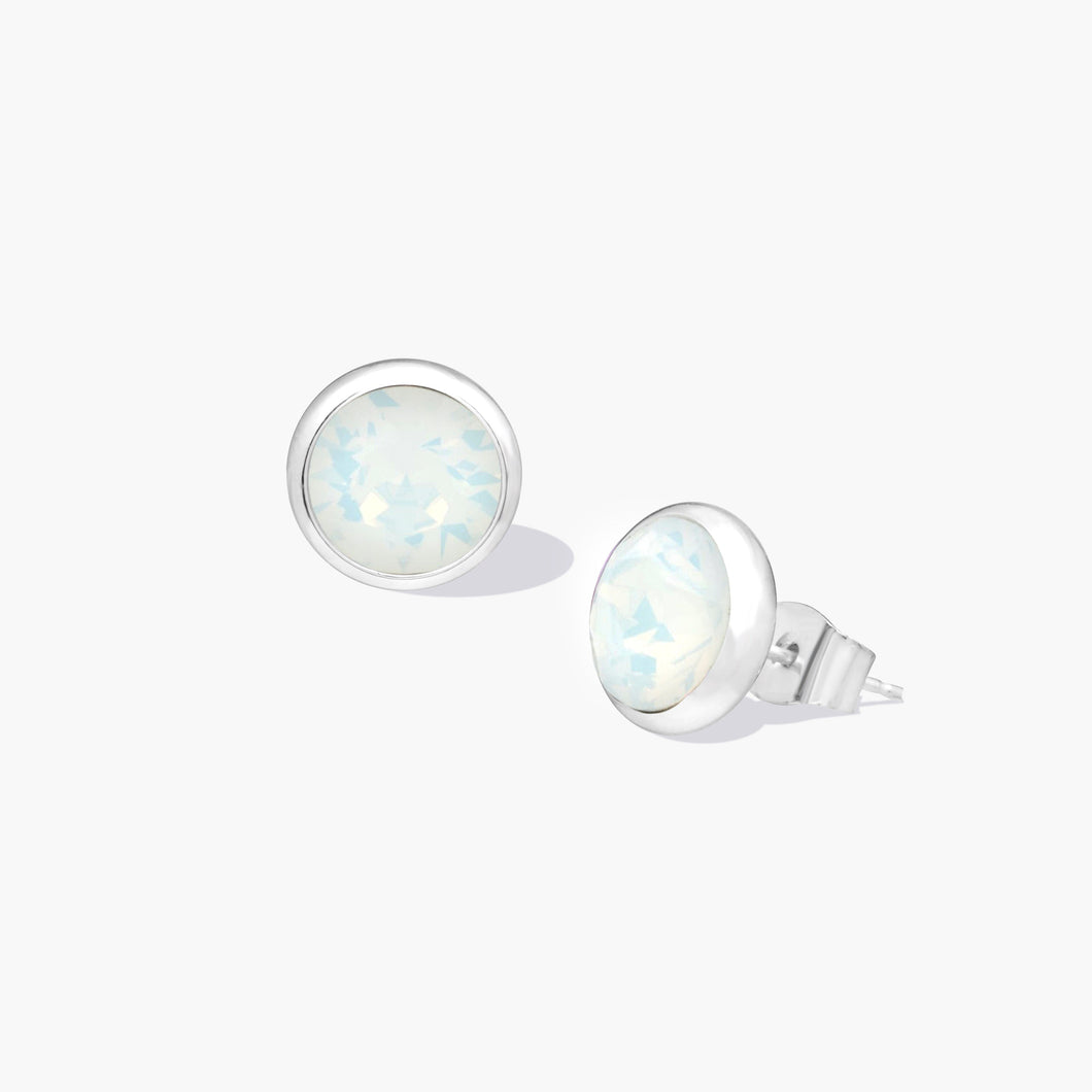 Grace Stud Earrings White Opal FOREVER ESSENTIALS FOREVER CRYSTALS 