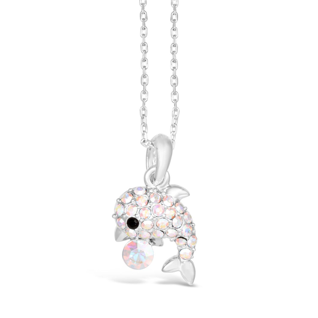 Jumping Dolphin Pendant PENDANT - FOREVER - VOIAGE ANIMALS - CRYSTAL forevercrystals 