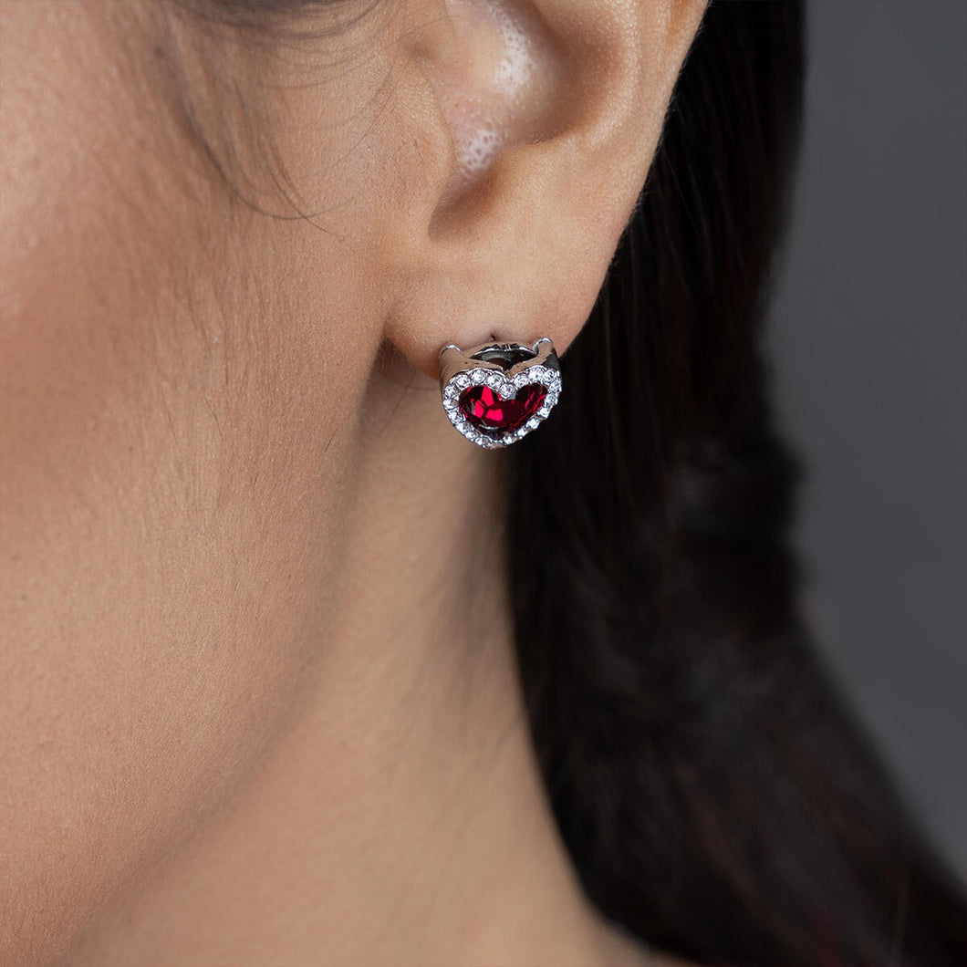 Lady on fire Earring Red Love Always Forever CrysTals 