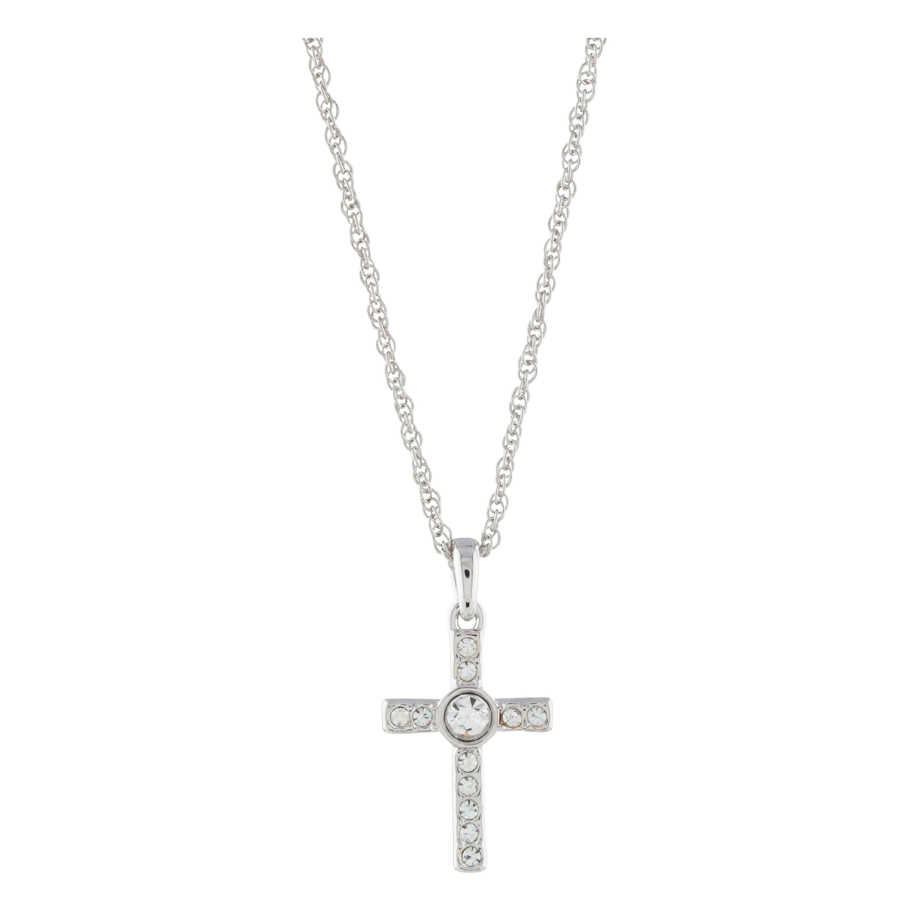 Petite latin cross deals necklace