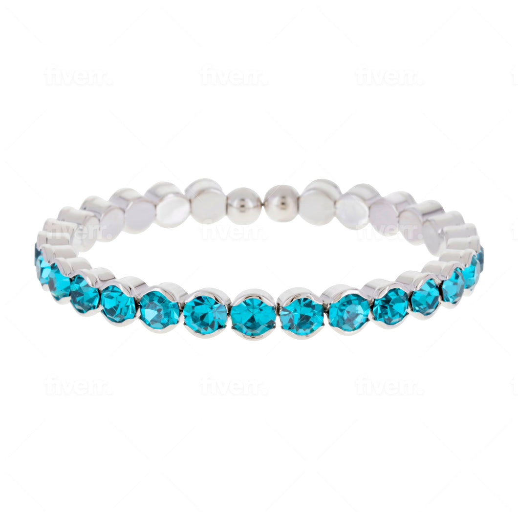 Lifestones Ibiza Bangle Aquamarine ESSENTIALS FOREVER CRYSTALS 