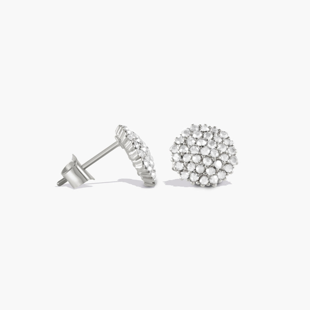 Linda Stud Earring Silver Crystal FORCES OF NATURE FOREVER CRYSTALS 