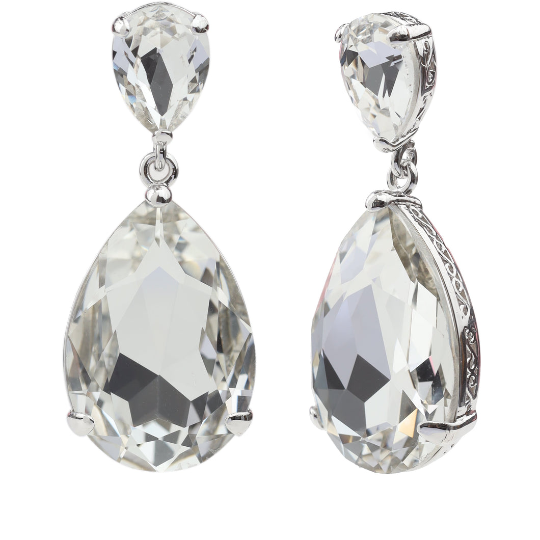 MAJESTIC DROP EARRING CRYSTAL EARRING - FOREVER - ESSENTIALS - CRYSTAL FOREVER 