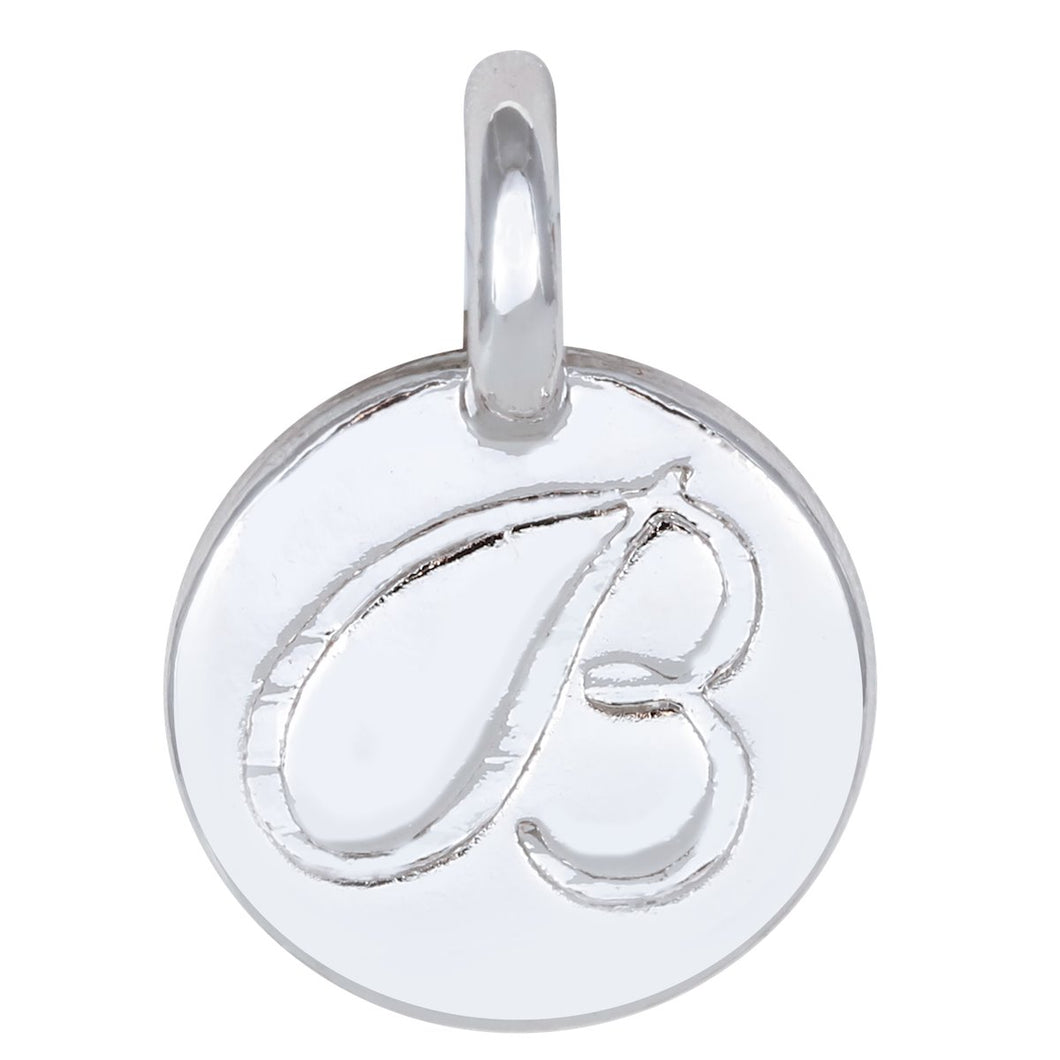 MEMOIR PLATE LETTER B SILVER CHARM - FOREVER - MEMOIR - SILVER 001 