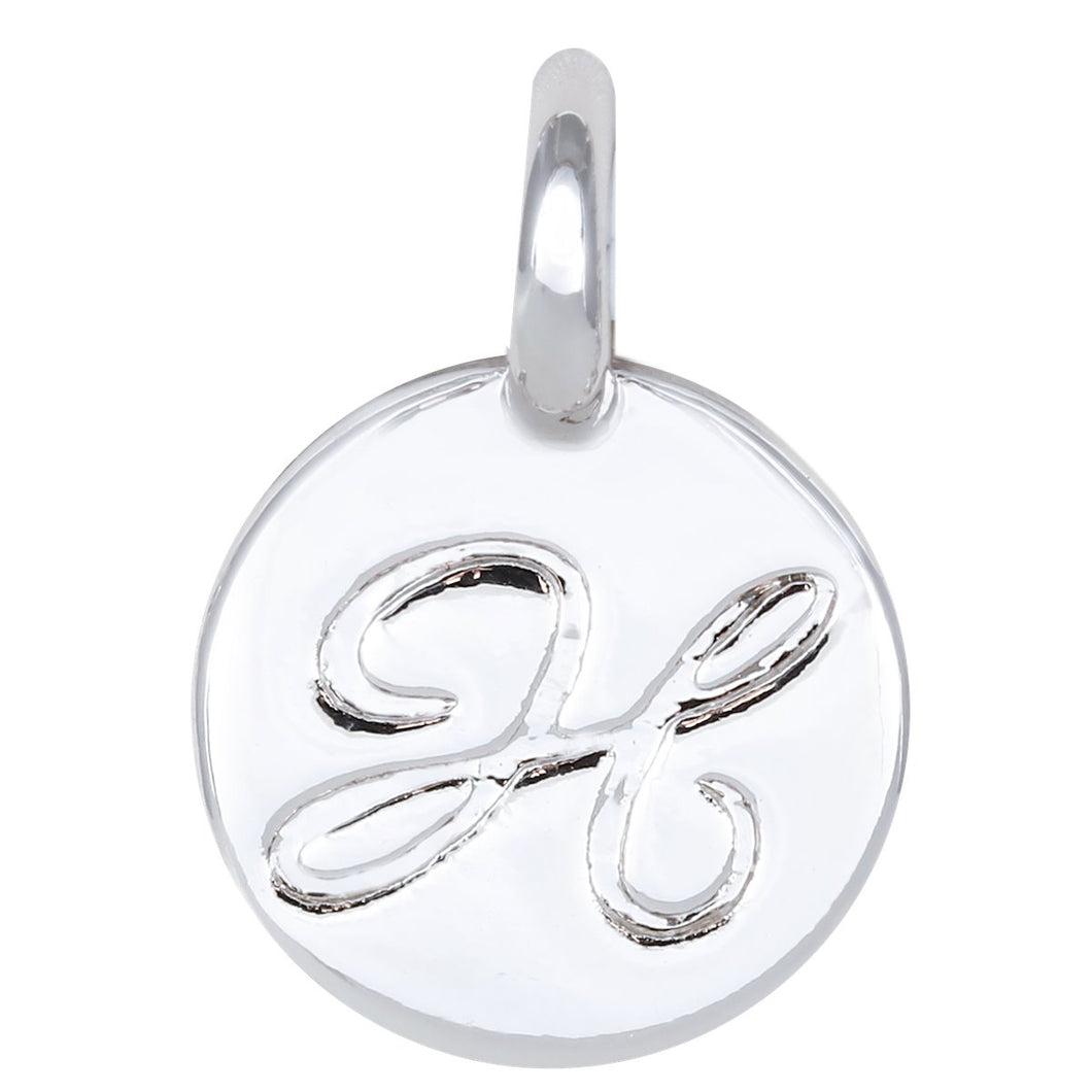 MEMOIR PLATE LETTER H SILVER CHARM - FOREVER - MEMOIR - SILVER 001 