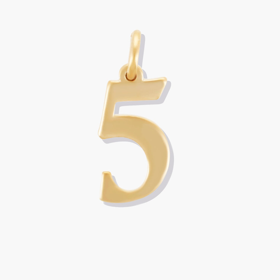 NUMERO 5 Pendant Matte Gold 427 FOREVER CRYSTALS 