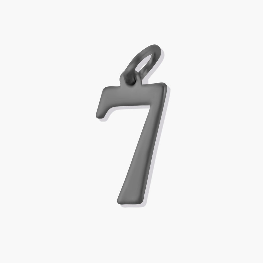 NUMERO 7 Pendant Matte Black 427 FOREVER CRYSTALS 