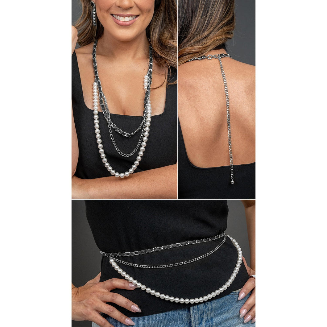 Panthera Pearl Necklace SAVAGE Forever Crystals 