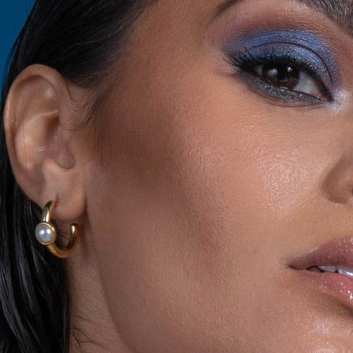 Peregrine Hoop Gold DEEP BLUE SEA FOREVER CRYSTALS 