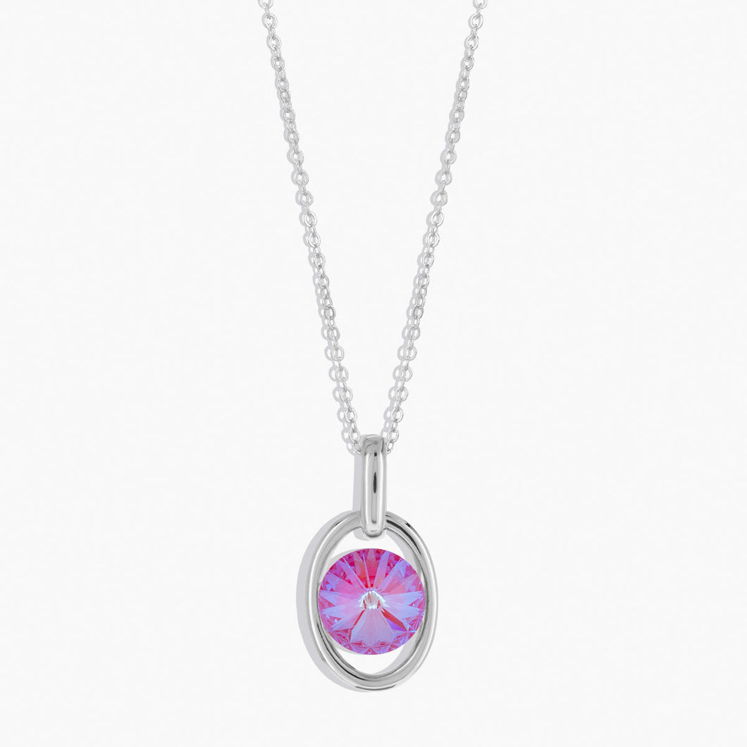 The Ellipse Pendant Pink ESSENTIALS CORE FOREVER CRYSTALS 