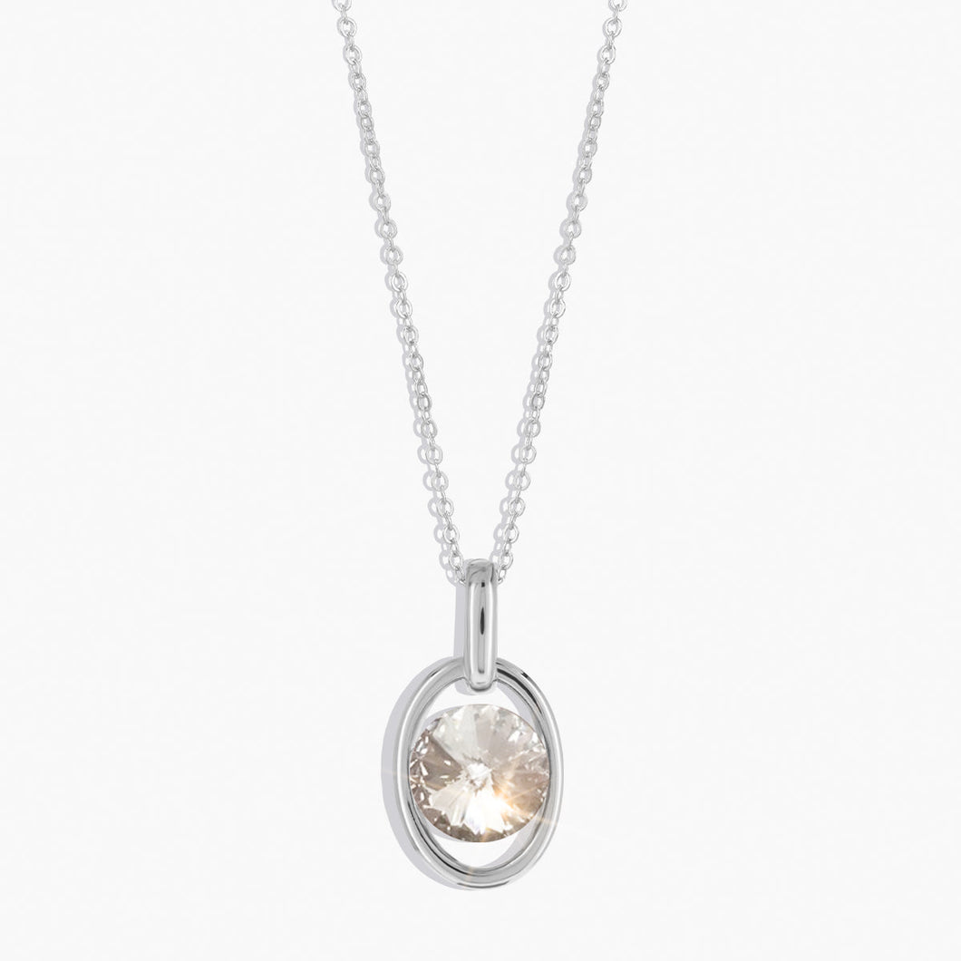 The Ellipse Pendant Silver Shade ESSENTIALS CORE FOREVER CRYSTALS 