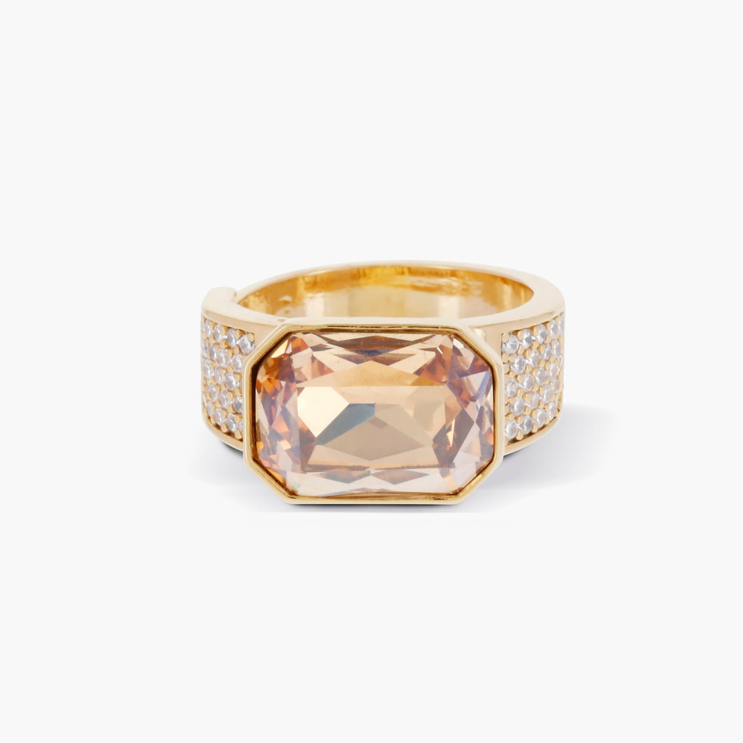 Zahiry Ring Gold Golden Shadow Together Forever Forever Crystals 